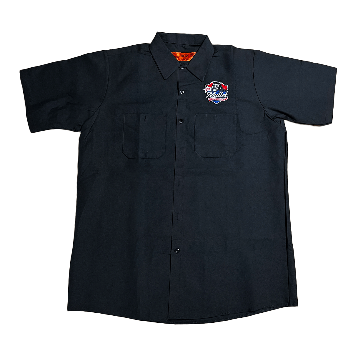 Pit Crew Button Up Short Sleeve Shirt – Mullet Champ